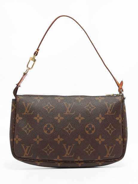 Preloved Louis Vuitton Minitas Pouch Monogram Brand connection Bruin louis vuitton AAZ0834 ander zicht 4