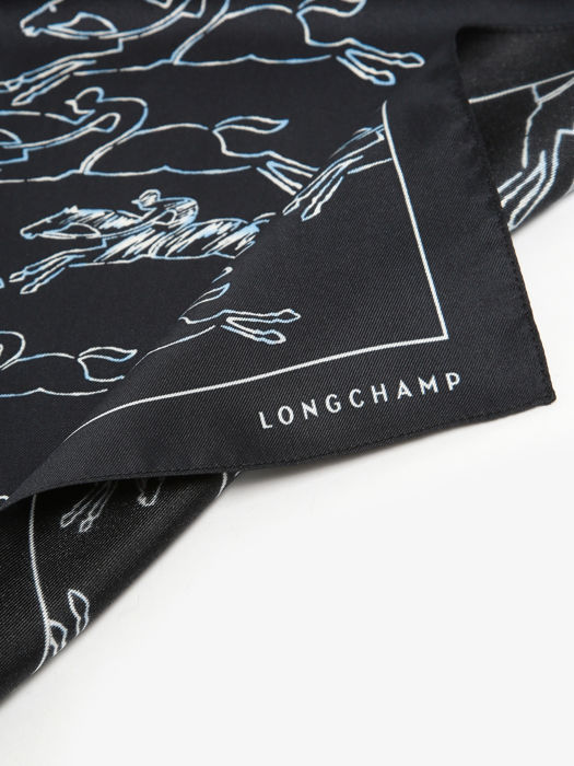 Longchamp Soie unie Foulard Blauw