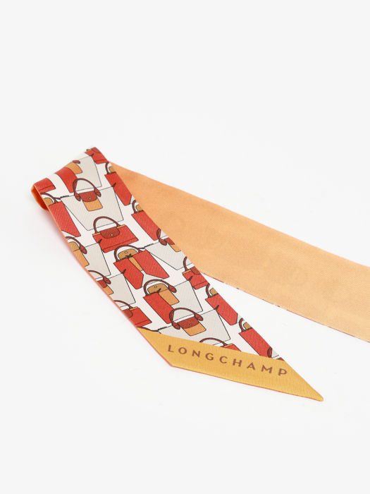 Longchamp Soie unie Foulard Oranje