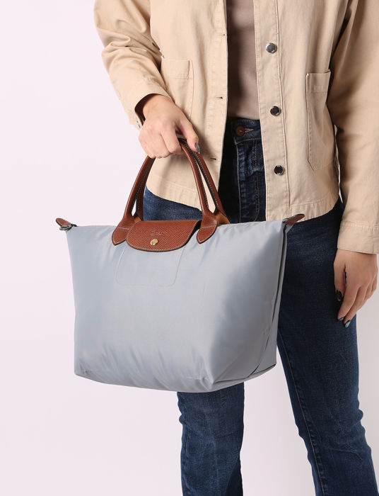 Longchamp Le pliage original Sac porté main Gris