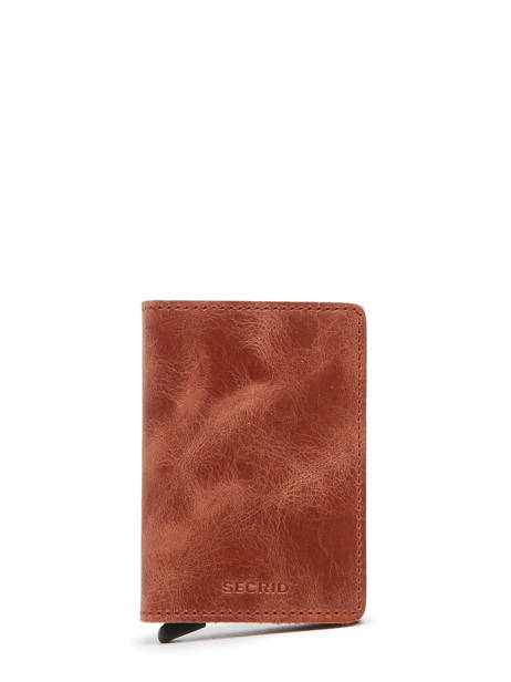 Porte-cartes Cuir Secrid Marron vintage SV