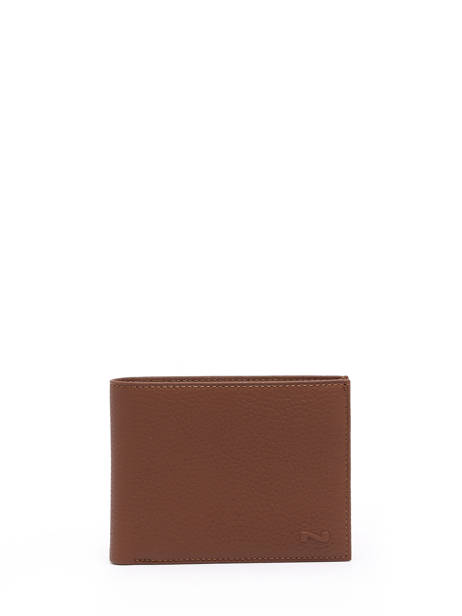 Portefeuille Cuir Nathan baume Marron original homme 429N