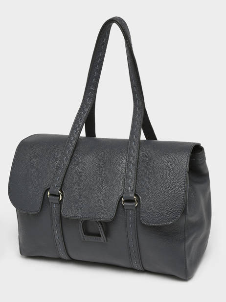 Sac Shopping Tradition Cuir Etrier Bleu tradition EHER27 vue secondaire 2