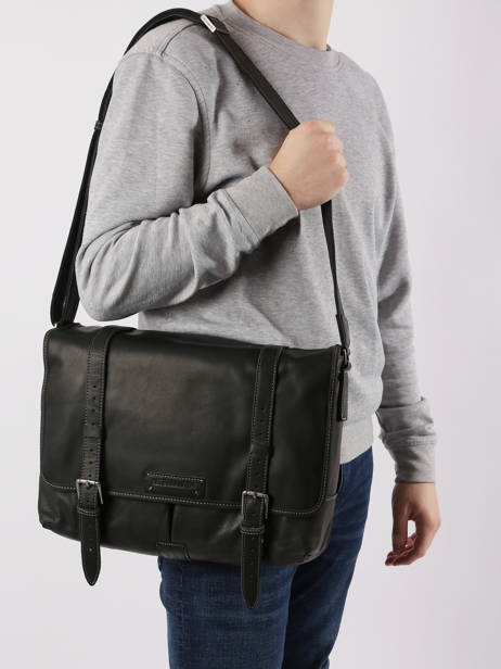 Messenger Tas Arthur Leder Arthur & aston Zwart johany 15 ander zicht 2