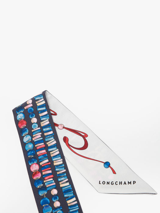 Longchamp Soie unie Foulard Blauw