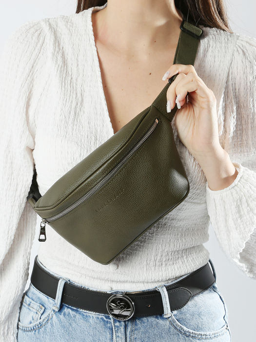 Longchamp Le foulonné Sac banane Vert