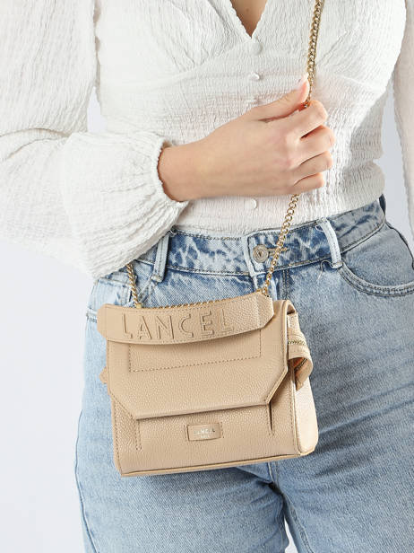 Handtas S Ninon Leder Lancel Beige ninon A09221 ander zicht 1