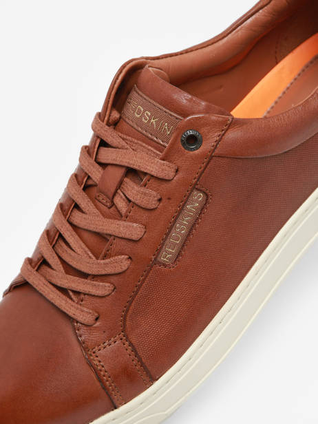 Sneakers Uit Leder Redskins Bruin men BAZINO ander zicht 1