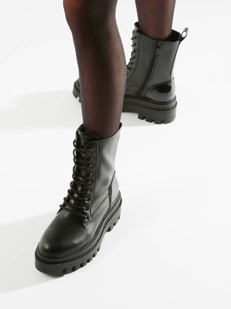 Boots Uit Leder Calvin klein jeans Zwart women 12850GT ander zicht 2