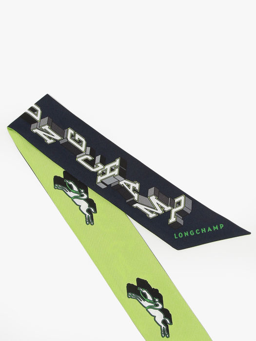 Longchamp Soie unie Foulard Vert