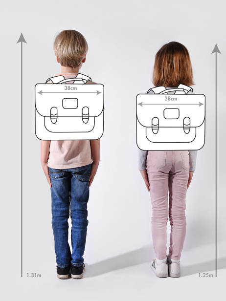 Boekentas 2 Compartimenten Cameleon Grijs actual PBBACA38 ander zicht 1