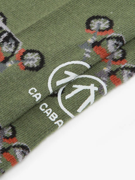 Chaussettes Cabaia Vert socks men THE vue secondaire 2