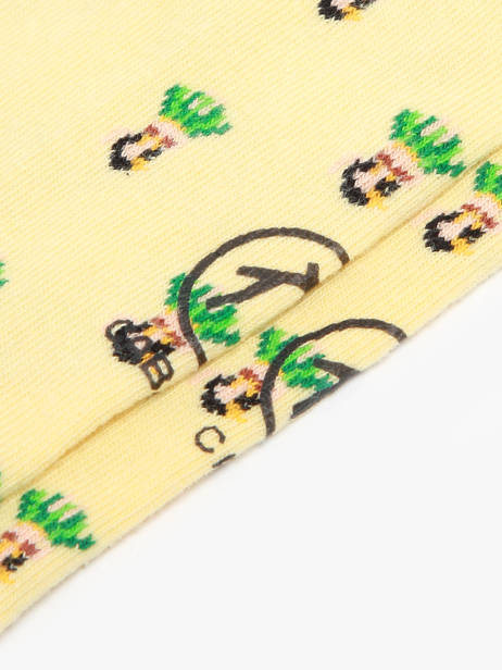 Chaussettes Cabaia Jaune socks men ALI vue secondaire 2