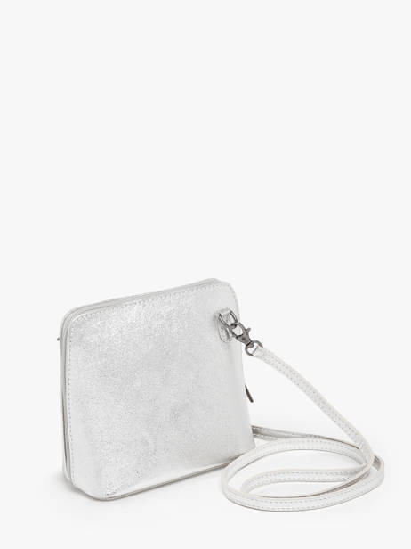 Sac Bandoulière Nine Cuir Milano Argent nine NI23117N vue secondaire 2