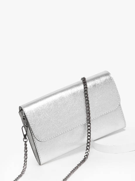Cross Body Tas Nine Leder Milano Zilver nine NI23064N ander zicht 2