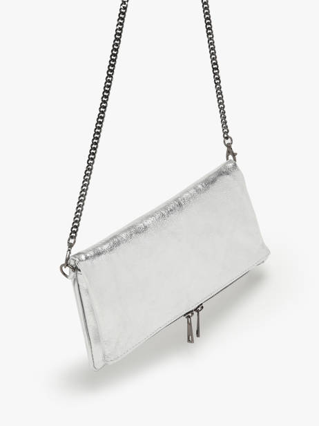 Cross Body Tas Nine Leder Milano Zilver nine NI22112N ander zicht 2