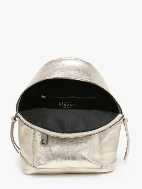 Rugzak Nine Leder Milano Goud nine NI23066 ander zicht 3