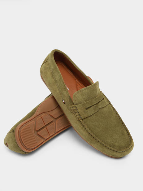 Mocassins Uit Leder Tommy hilfiger Groen men 4998MSD ander zicht 1