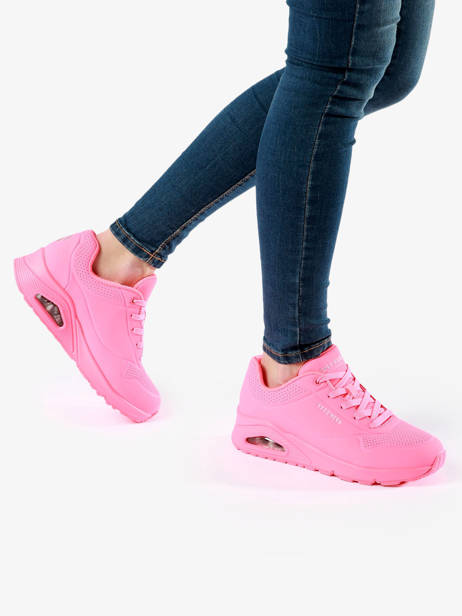Uno Stand On Air Sneakers Skechers Roze women 73690 ander zicht 2