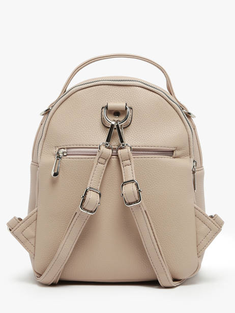 Rugzak Miniprix Beige grained F3606 ander zicht 4