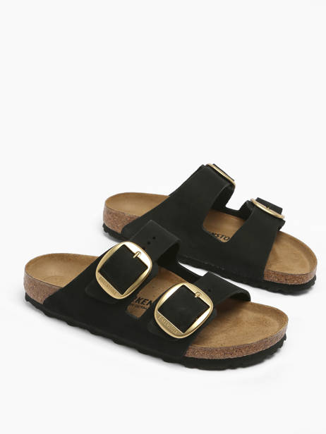 Slippers Uit Leder Birkenstock Zwart women 1023290 ander zicht 2