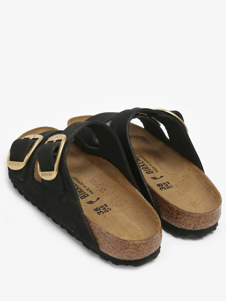 Slippers Uit Leder Birkenstock Zwart women 1023290 ander zicht 3