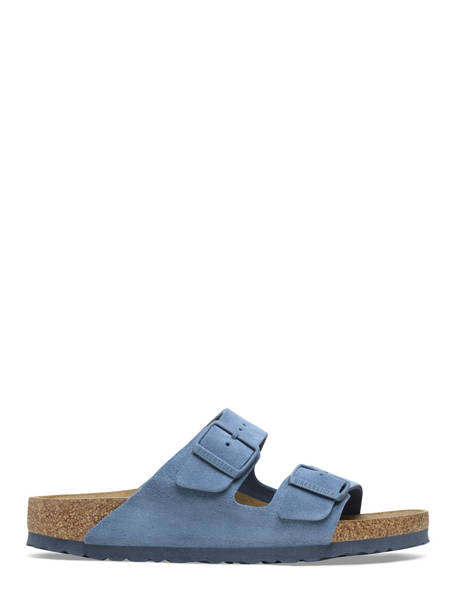 Slippers Uit Leder Birkenstock Blauw women 1026820