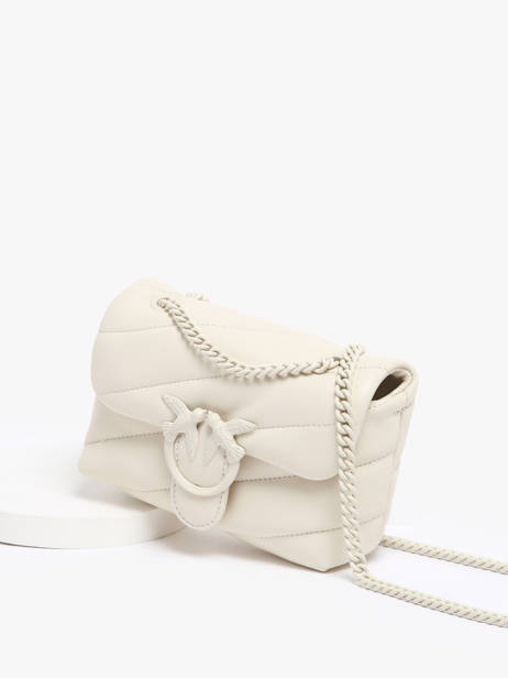 Cross Body Tas Love Bag Puff Leder Pinko Wit love bag puff A1JO ander zicht 2