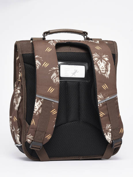 Rugzak 2 Compartimenten Cameleon Bruin vintage urban PBVBSD39 ander zicht 5