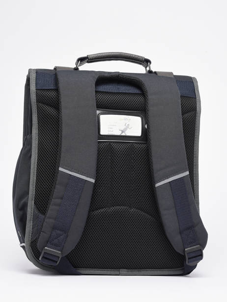 Rugzak 2 Compartimenten Cameleon Blauw vintage urban PBVBSD39 ander zicht 5