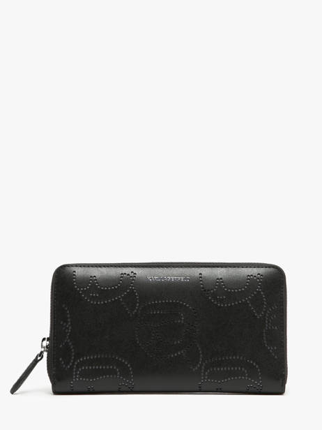 Portefeuille K/ikonik Perforated Leder Karl lagerfeld Zwart k ikonic 2.0 241W3201