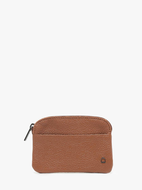 Porte-monnaie Cuir Etrier Marron madras EMAD339