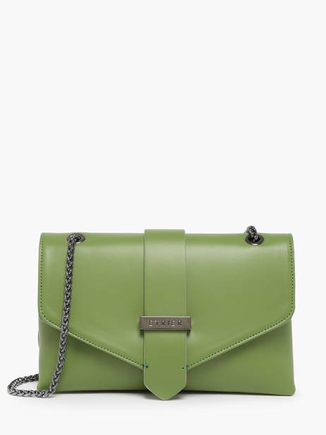 Sac Porté épaule Jana Bloc Cuir Etrier Vert jana bloc EJBC002T