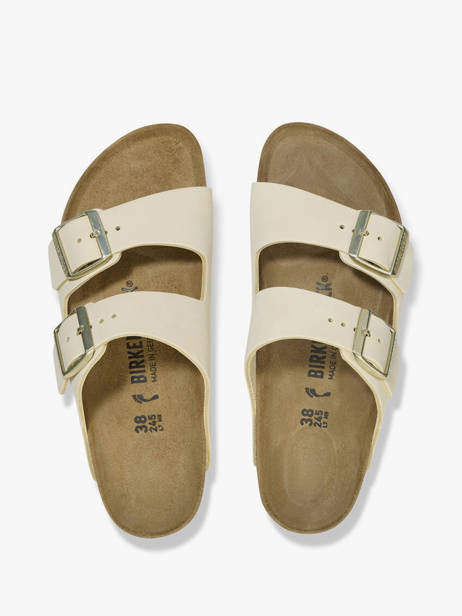 Slippers Uit Leder Birkenstock Beige women 1026585 ander zicht 1