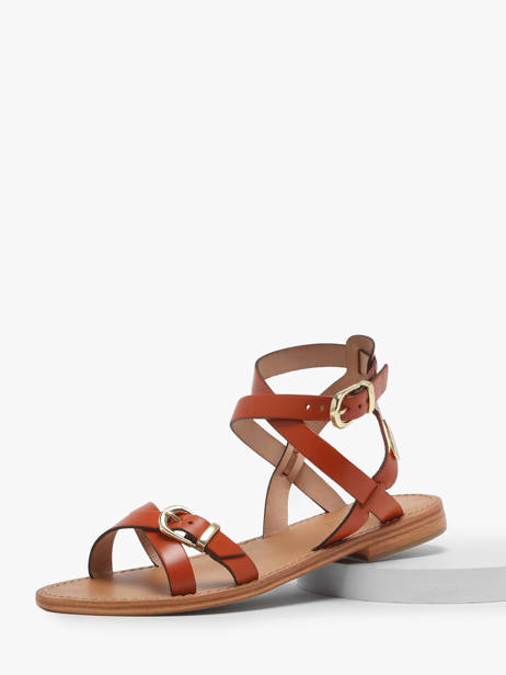 Sandalen Hepana Uit Leder Les tropeziennes Rood women HEPANA ander zicht 2