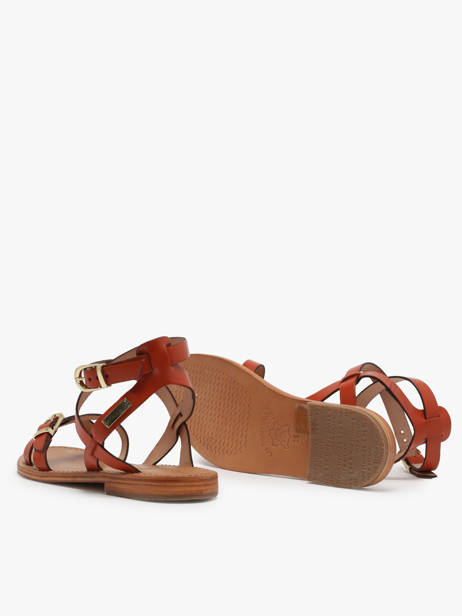 Sandalen Hepana Uit Leder Les tropeziennes Rood women HEPANA ander zicht 3