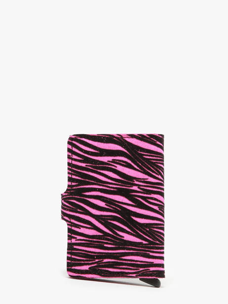 Mini Kaarthouder Zebra Leder Secrid Roze zebra MZE ander zicht 3