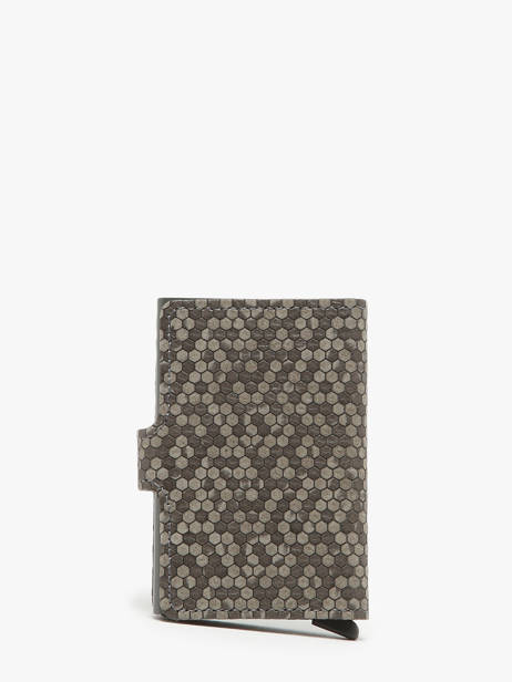 Mini Porte-cartes Hexagon Cuir Secrid Gris hexagon MHE vue secondaire 3