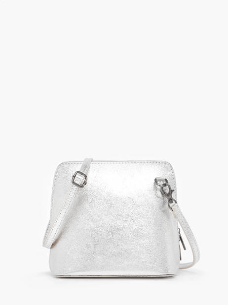 Sac Bandoulière Nine Cuir Milano Argent nine NI23117N