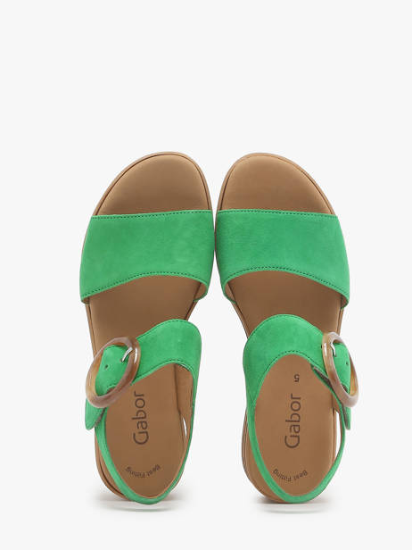 Sandalen Met Platformzool Uit Leder Gabor Groen women 31 ander zicht 2