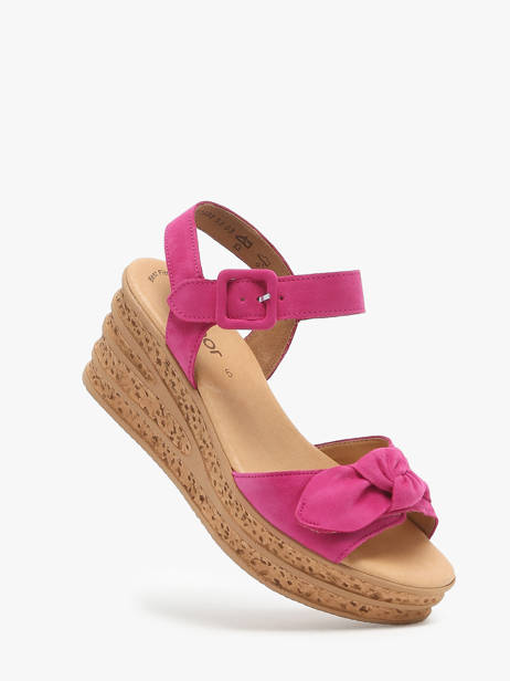 Sandalen Met Platformzool Uit Leder Gabor Roze women 10 ander zicht 1