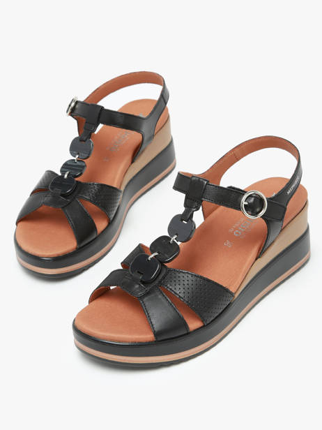 Sandalen Met Sleehak Uit Leder Mephisto Zwart women P5144702 ander zicht 3