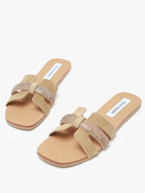 Mules En Cuir Steve madden Beige women 11002559 vue secondaire 2