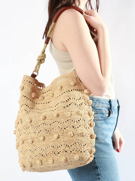 Sac Porté épaule Hobo Vanessa bruno Beige hobo 84V40746 vue secondaire 1