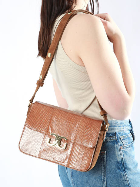 Cross Body Tas Anna Leder Great by sandie Beige anna SNA ander zicht 1