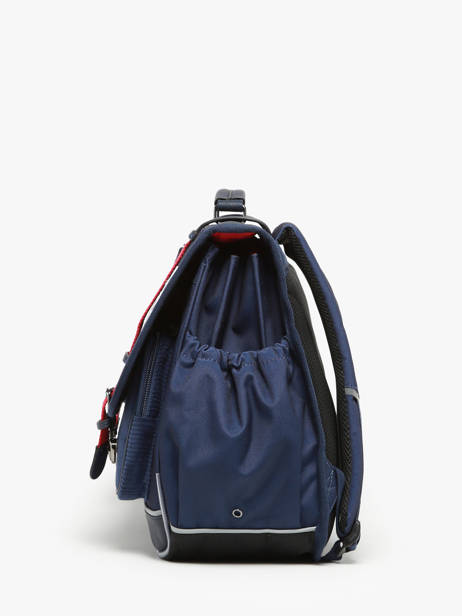 Cartable 3 Compartiments Cameleon Bleu vintage family boulanger CA41 vue secondaire 2