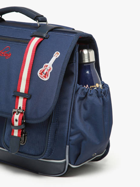 Cartable 3 Compartiments Cameleon Bleu vintage family boulanger CA41 vue secondaire 5