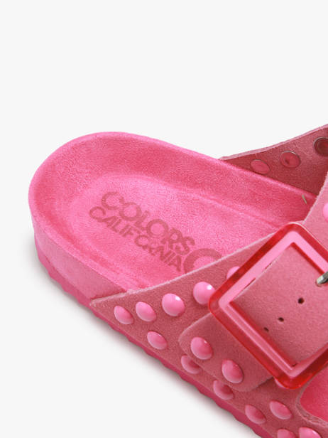 Slippers Uit Leder Colors of california Roze women HCBIO405 ander zicht 1