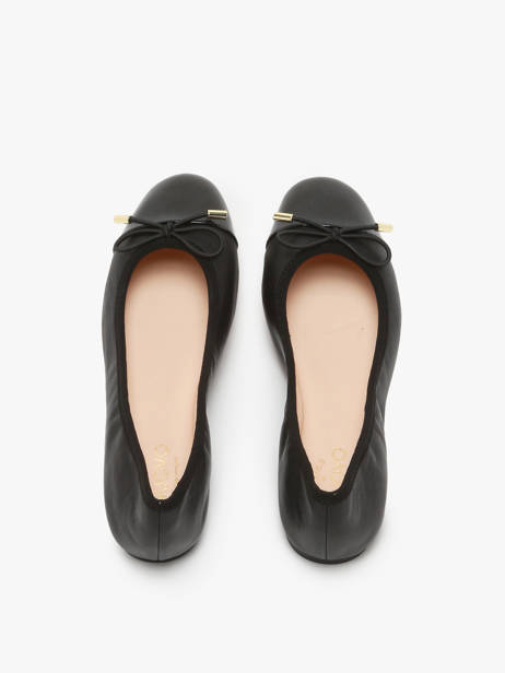 Ballerinas Uit Leder Inuovo Zwart women A94001 ander zicht 2