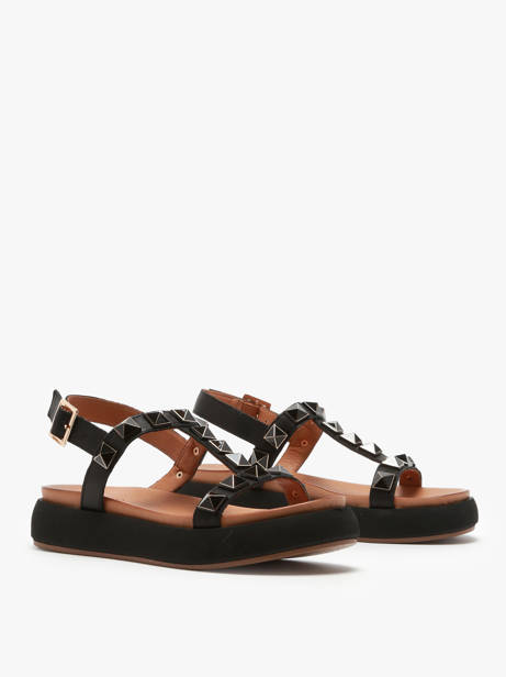 Sandalen Uit Leder Inuovo Zwart women A96017 ander zicht 2